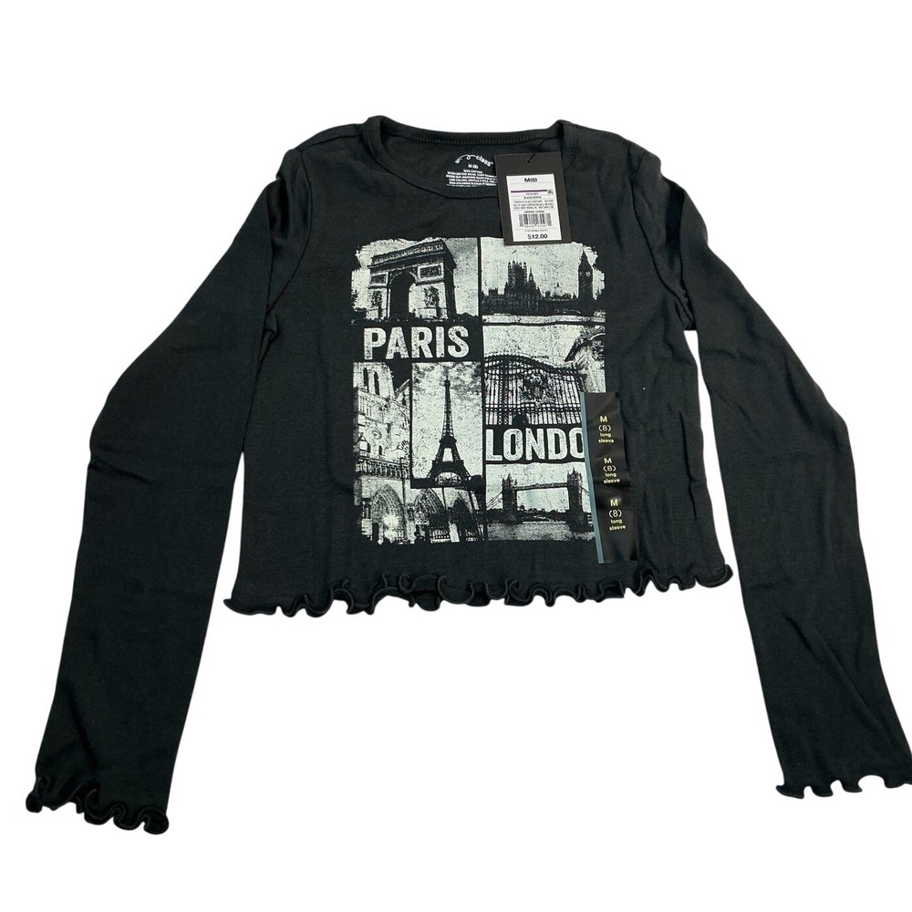 Art Class NWT‎ Girls Paris London Long Sleeve Graphic Top Size M(8)